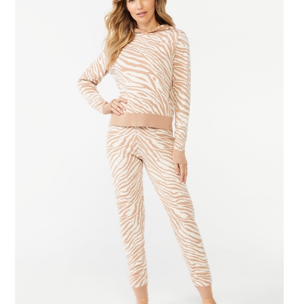 Sofia Vergara knit sweater set wide leg pants hoodie top - Picture 2 of 10